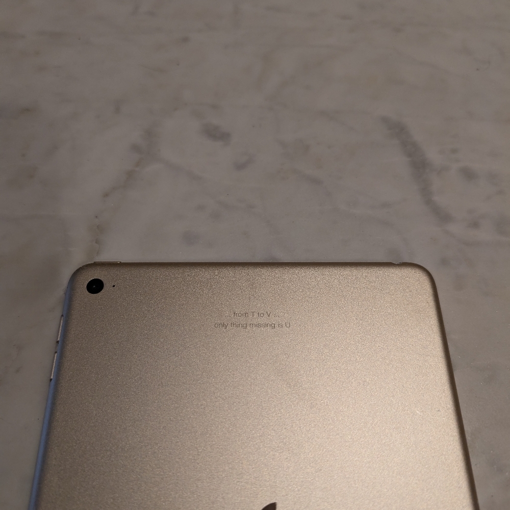 iPad mini 4 64GB Wifi | No SIM | Rose Gold | Used with Engraving | Red Cover